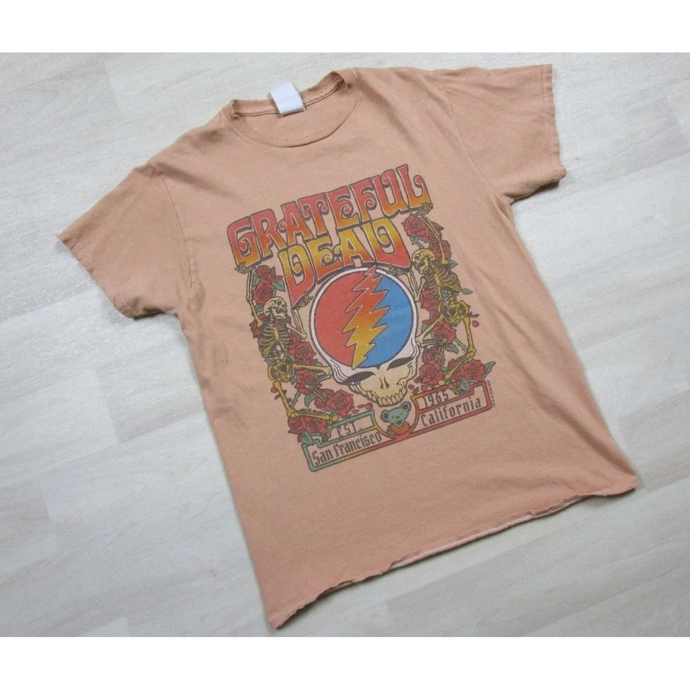 Grateful Dead Junk Food T Shirt (S) Stealie Skull Roses San Francisco Deadhead - Picture 2 of 11